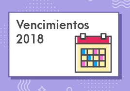 CALENDARIO DE VENCIMIENTOS. AÑO 2018. MODIFICACIONES